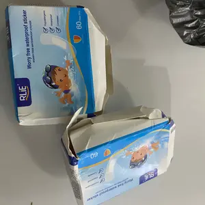 Mai Li Perban Tahan Air Sekali Pakai Noning Transparan 120 Buah Kotak Perban Kaki Anti Aus Berpori Ramah Kulit Waterproof & Worry-Free Sticker