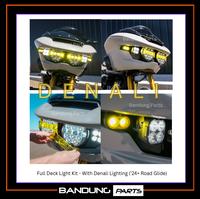 Gambar KRAUS Full Deck Light Kit - With Denali Lighting + SNAP On lens Headlight Amber ('24+ Road Glide) #ST-LT-24 + DNL.D14.050 dari BANDUNGPARTS Kota Bandung 1 Tokopedia