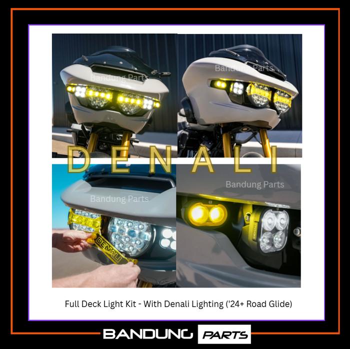 Gambar KRAUS Full Deck Light Kit - With Denali Lighting + SNAP On lens Headlight Amber ('24+ Road Glide) #ST-LT-24 + DNL.D14.050 dari BANDUNGPARTS Kota Bandung Tokopedia