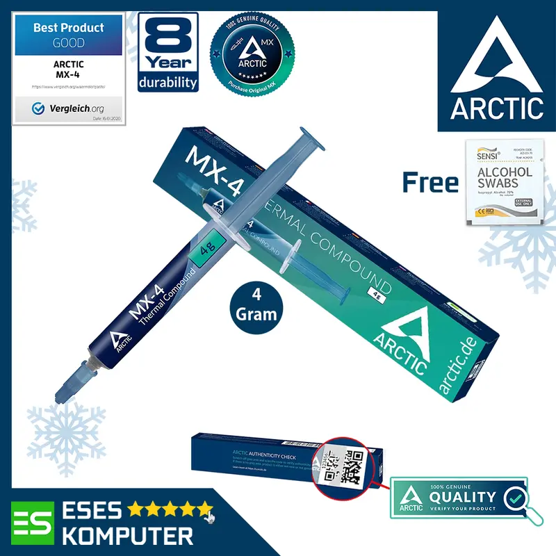 Thermal Paste ARCTIC MX-4 MX4 (4 Gram) - MX4 4Gr HIGHEST Performance 1
