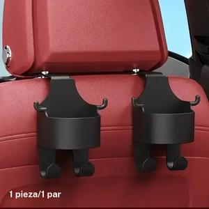 Estante de almacenamiento para el respaldo del asiento de coche con gancho, Portavasos para el respaldo del asiento de coche, Caja de almacenamiento multifuncional para el interior del coche, Accesorios universales para coche