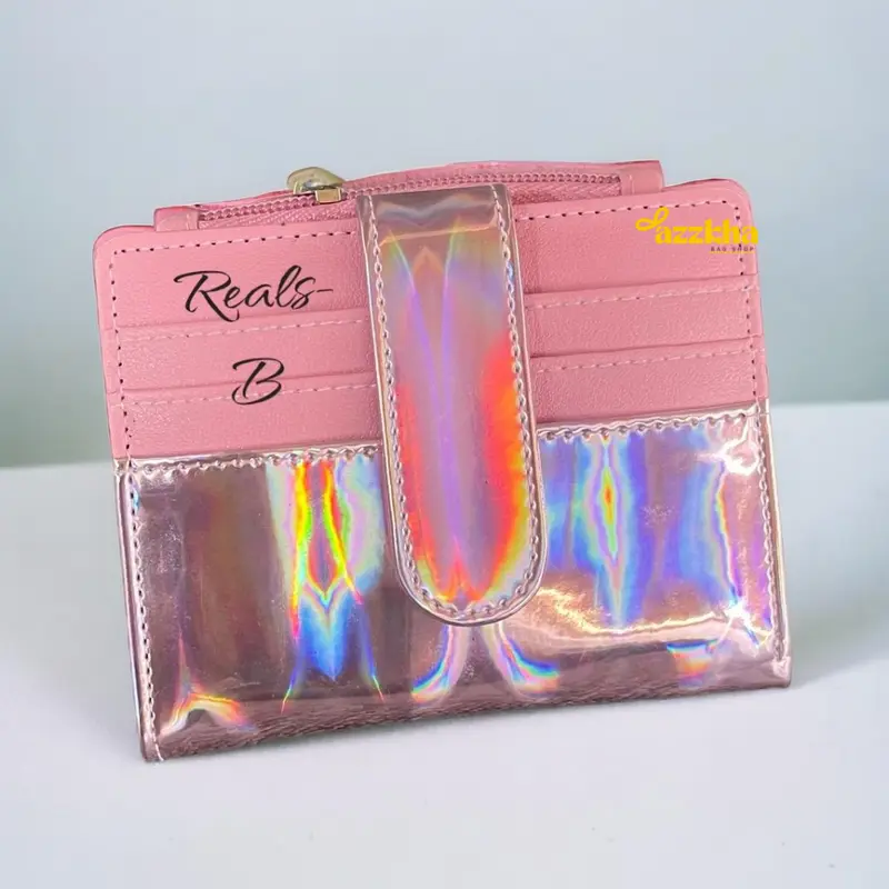 DOMPET LIPAT MINI HOLOGRAM/GLITTER - Kartu dan Wanita 0