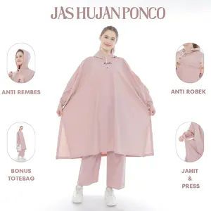 RAF Jas Hujan Ponco Setelan Baju Celana Jumbo Kain PVC 025