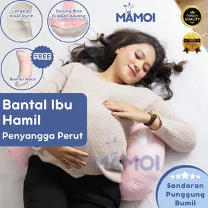 Mamoi - Bantal Bumil Untuk Bantal Perut Ibu Hamil Motif - Plus Inner Dan Bantal Kecil