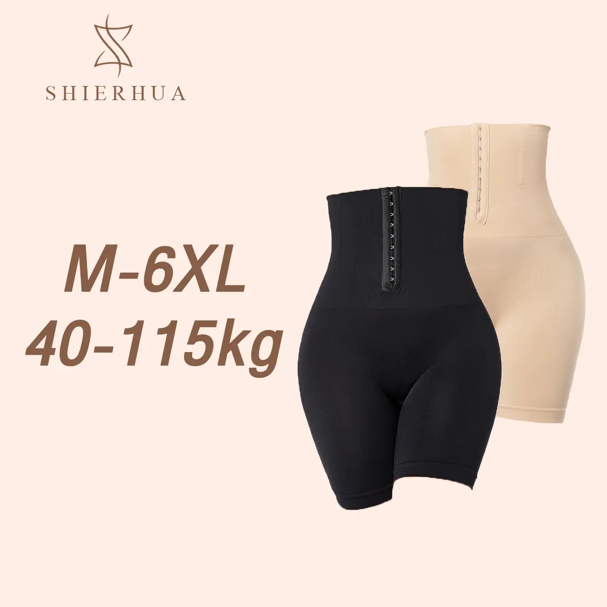 SHIERHUA M-6XL 40-115kg Korset Celana Perut buncit ibu melahirkan korset celana perut Wanita Boxer korsetkorea