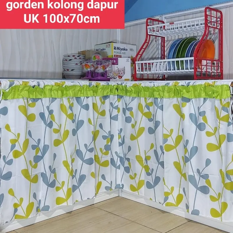5 PCS PAKET HEMAT Gorden Kolong Dapur Bawah Meja Kompor dan Westafel Motif Terbaru 5