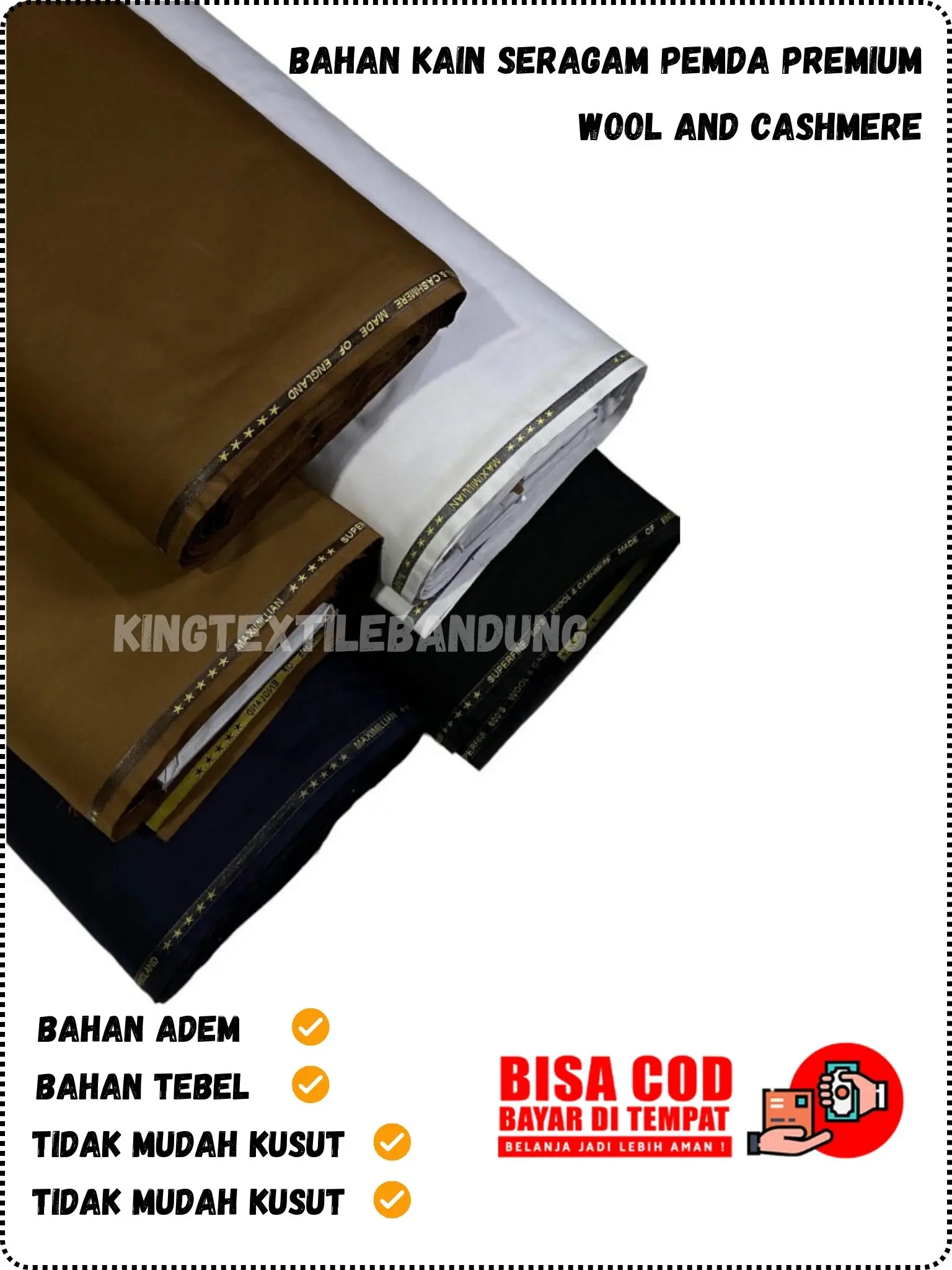 Bahan Kain Pemda Katun Wool & Chasmere High Premium MyBach