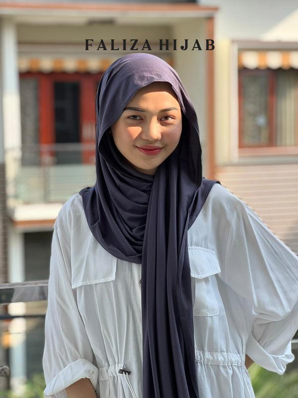 FALIZA Hijab Pashmina Kaos Rayon Premium 7