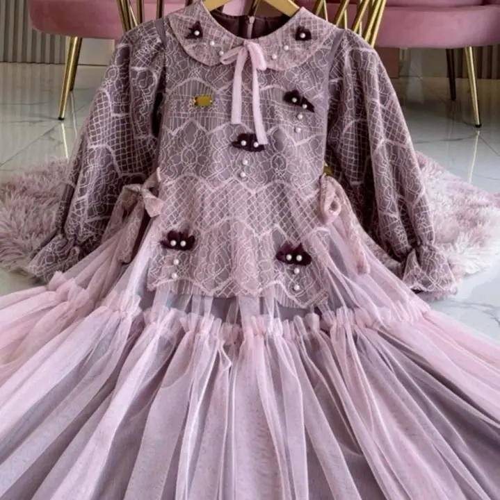(Spesial Lebaran) Fujiian Dress Brukat Mewah Couple Ibu Anak Usia 1 Tahun sampai 15 Tahun. 4
