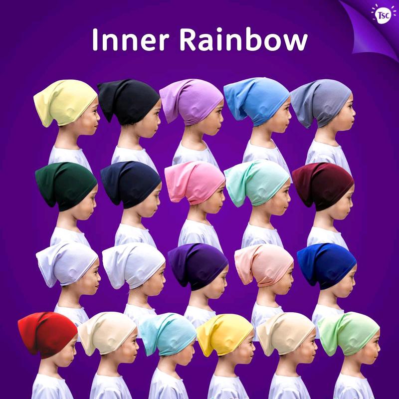 Inner Rainbow Kids TudungSiComel - TikTok Shop Malaysia