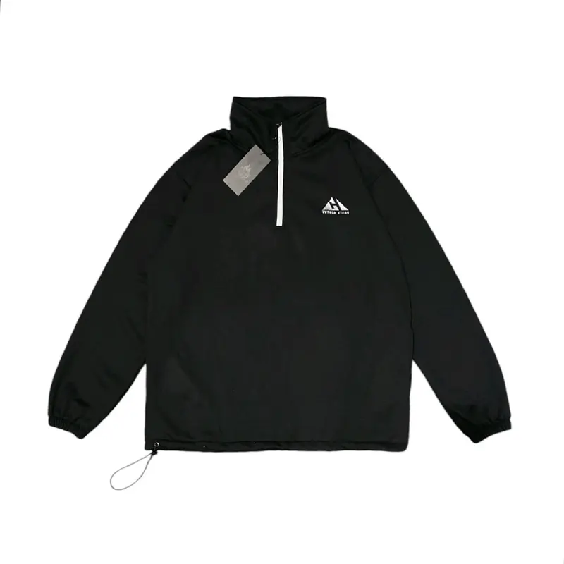 Had And Dinamic Sweater Rugby Half Zipper terbaru sweater crewneck Pria wanita jaket sweater unisex tebal Fleece Distro Bordir Cewek Suiter Keren Basic Cowok 3