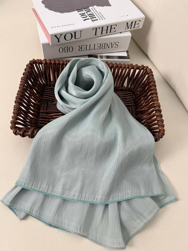 Product Introduction of #CL62  Shiny Mesh chiffon hijab, jana,watercolor,hijab, Muslim Headscarf Arab Casual Head Wrap Sunscreen Shawl Suitable For Daily Use,Exquisite, elegant and fashionable 2