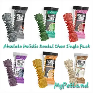 Absolute Holistic Dog Dental Chew 4" 25gr Single Pack - mainan gigitan anjing edible no rawhide grainfree glutenfree