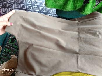 Product Review of Kaus Kerah Tinggi Berusuk Coklat Muda Retro Kaus Pendek Ketat Modis Gaya Korea Atasan Wanita Baru Baju Jersey from r**a 1