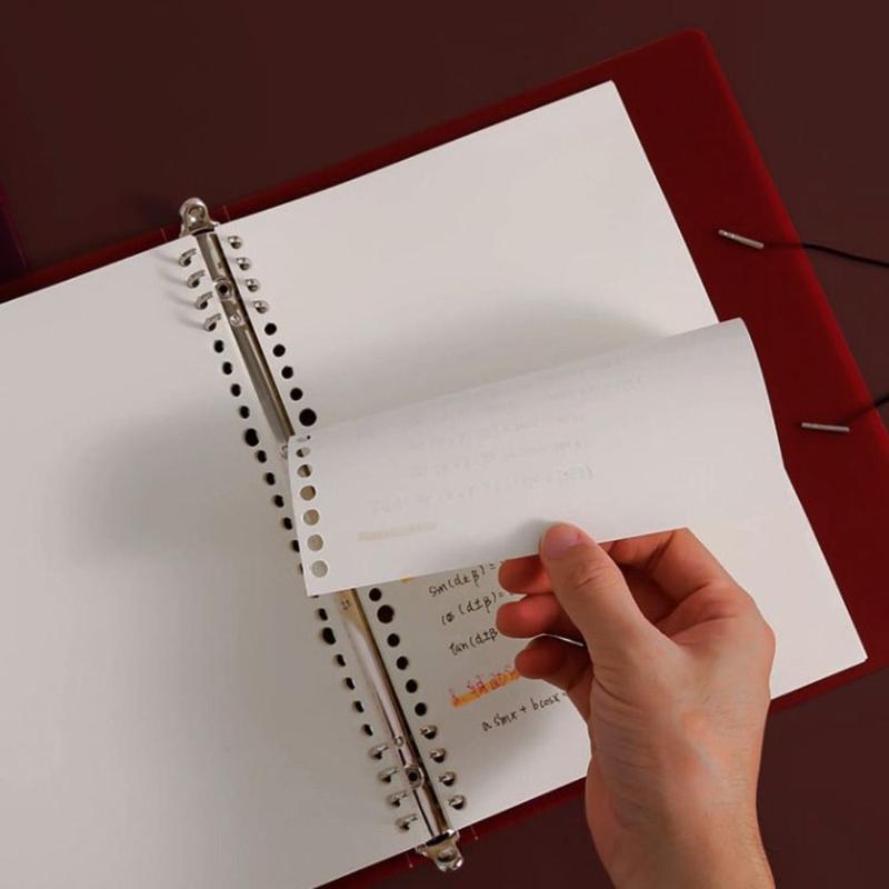 Vintage Inner Cover A5/B5/A4 Binder Cover 8 Hole DIY Binder Loose Leaf Notebook Shell Transparent Notebook Binder A4 File Folder Cover Business 2