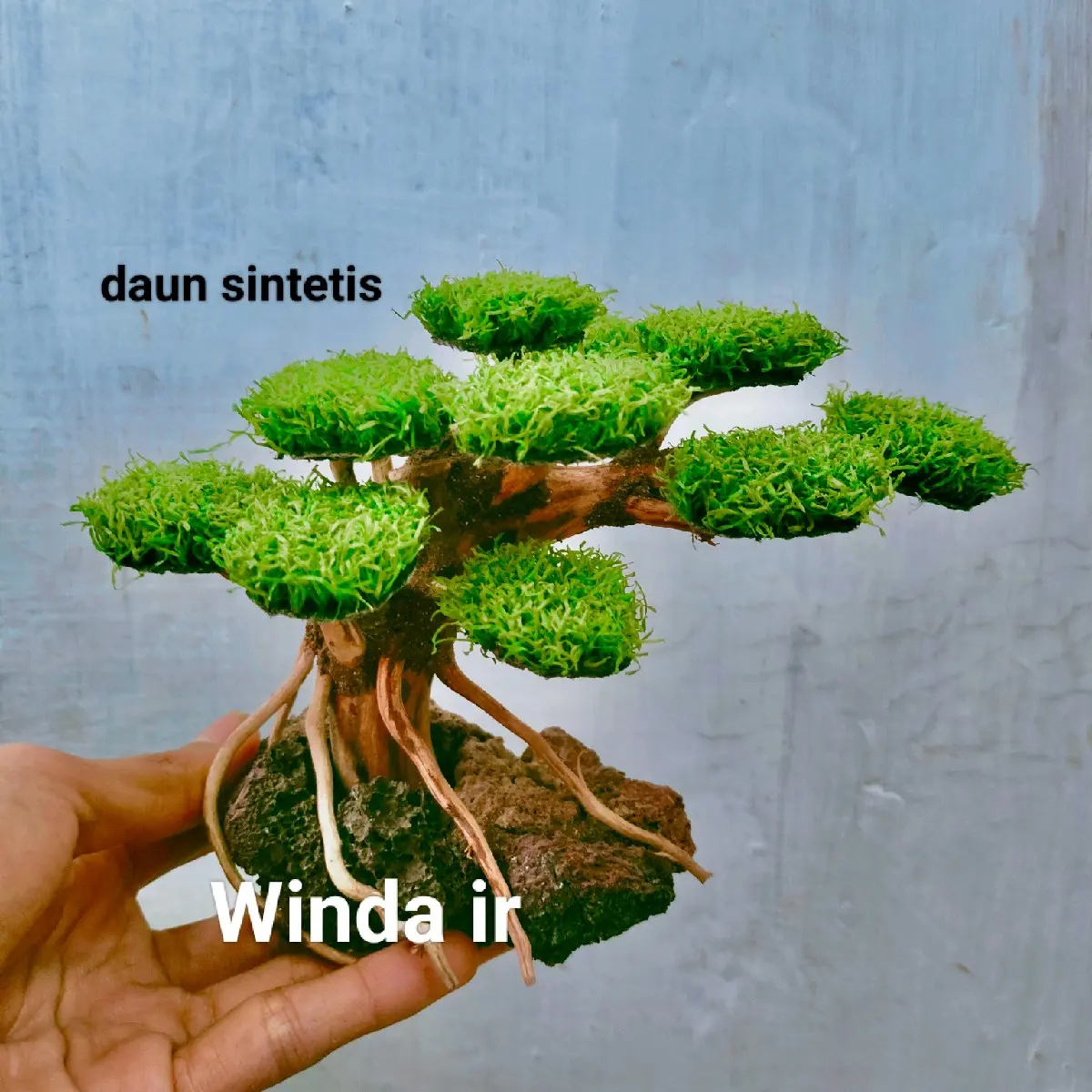 pohon bonsai sintetis mini aquarium