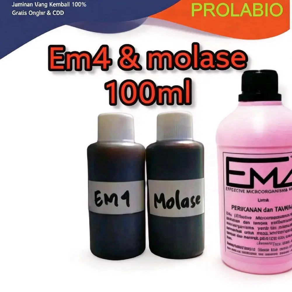Paket Hemat EM4 dan Molase 100ml untuk Ikan dan Udang