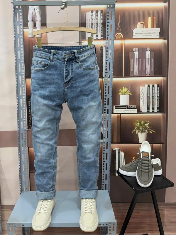 Quần Jean Nam Co Giãn Form Slimfit Màu Xanh Nhạt Cào Xước Wash Bạc X3357 - Menswear Pants, Denim , quan jean 2025