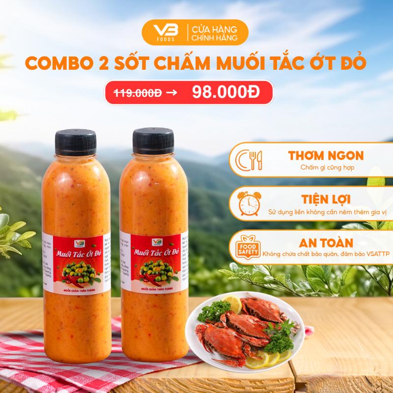 Sale Vui Freeship COMBO 2 SỐT MUỐI TẮC ỚT ĐỎ THƠM NGON TIỆN LỢI 330ML
