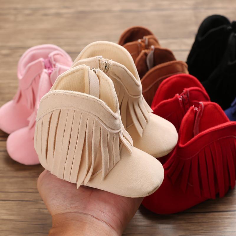 Product Introduction of Autumn and Winter Classic Tassel Baby Boots for Infants and Toddlers Soft Sole Warm Learning Shoes 23