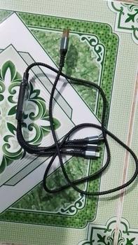 Product Review of Cáp Sạc Nhanh 3 Đầu 100W, Dài 1.2m. Dây Sạc 3 Trong 1 Chống Rối. Chống Đứt. Củ sạc 2 cổng, Dây sạc 4 in 1, Cáp sạc 3in1 from t**0 0