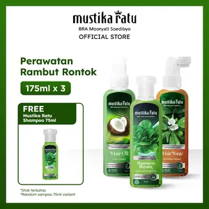 [Bunda Ashanty Favorite] Mustika Ratu Hair Care Paket Perawatan Rambut Rontok - 175 ml