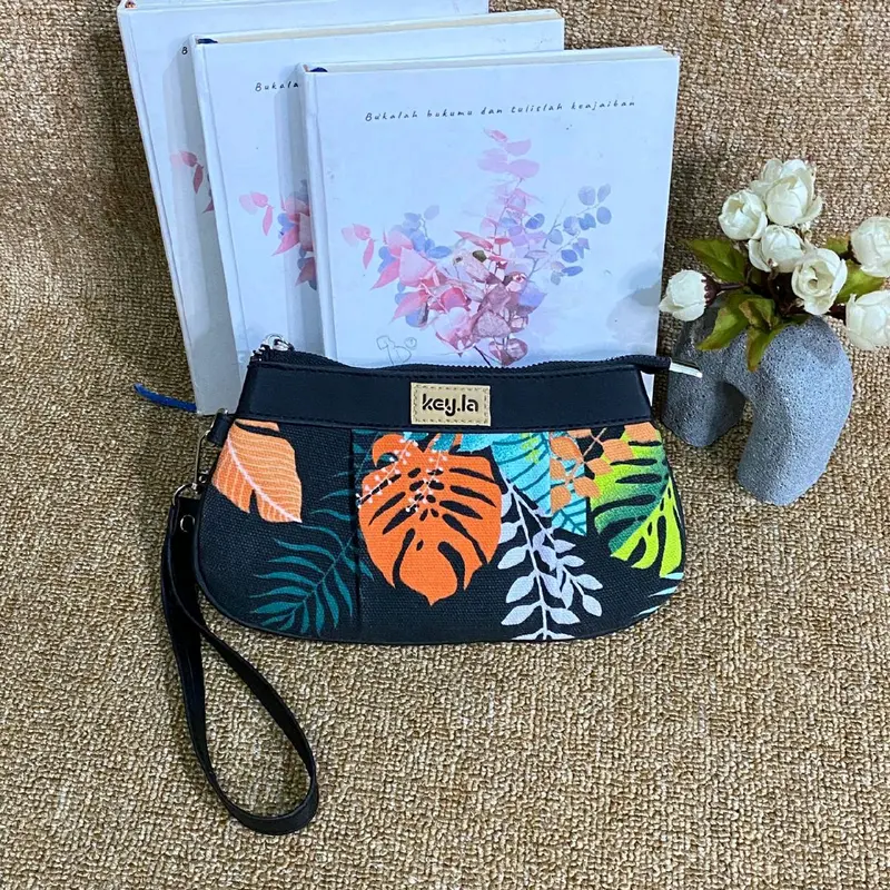KEY.LA HELENA POUCH WANITA KANVES MOTIF DOMPET WANITA TERBARU 4