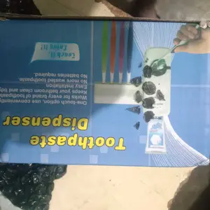 Dispenser Odol Otomatis GEN-1 Holder Tempat Sikat & Pasta Gigi Plastik Minimalis Gantung Tempel Dinding Tanpa Paku