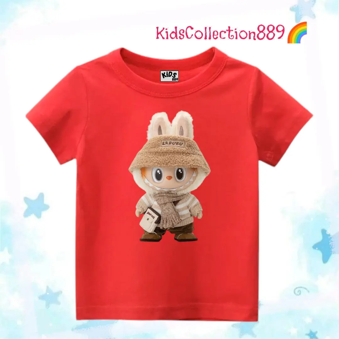 Kids889 Baju Kaos anak Unisex gambar Lalabubu ada 8warna Fashion
