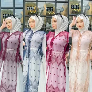 OUTER BROKAT LENGAN PENDEK (OUTER SAJA TANPA INNER DAN ROK) - BYHAURAOFFC Pesta Syari