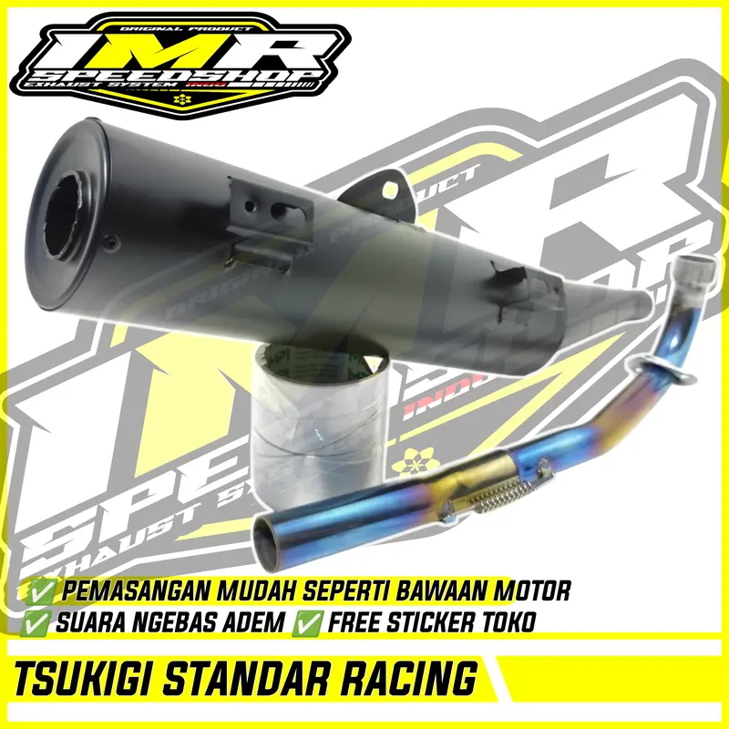 KNALPOT TSUKIGI STANDAR RACING JUPITER Z Z1 MX 135 VEGA R ZR CRYPTON ASTREA SUPRA 125 REVO BLADE 110 6