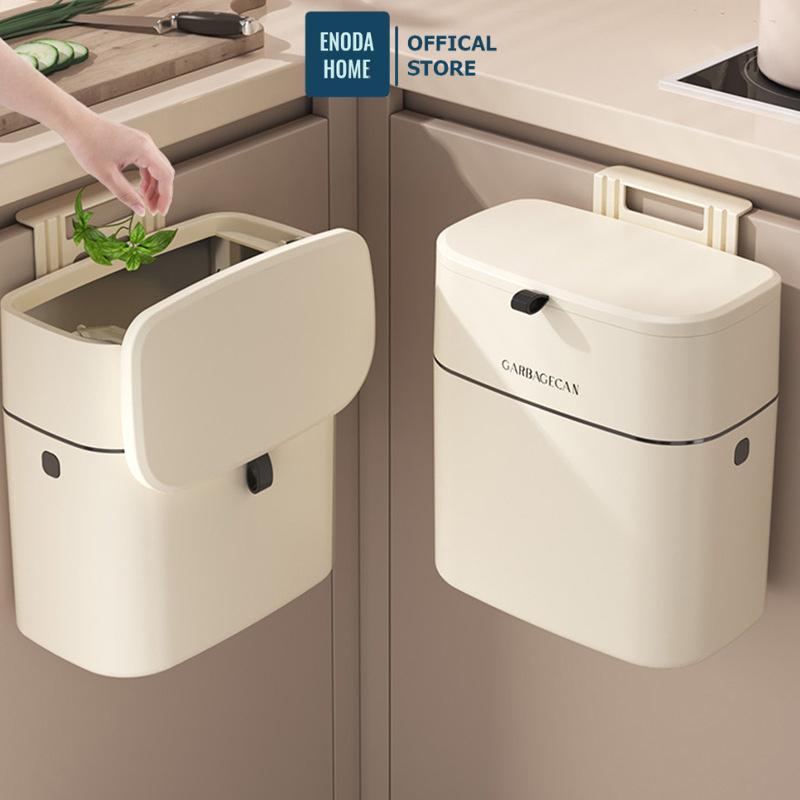  Thùng Đựng Rác Treo Tủ Bếp ENODA HOME Thùng Rác Treo Tường Nắp Lật 2 Chiều Thông Minh Tối Giản TR034 