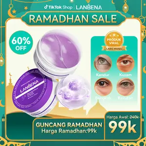 [OFFICIAL STORE] LANBENA Eye Masker Mata 5X Anti-aging Retinol Patch - Hydra-Gel Moisturizer Masker Wajah, Mencerahkan, Melembabkan, Anti-Kerut, Anti-Aging, masker,Hilangkan Kantung Mata, Lingkaran Hitam & Masker Mata Panda, Remove Dark Circles (60PCS)