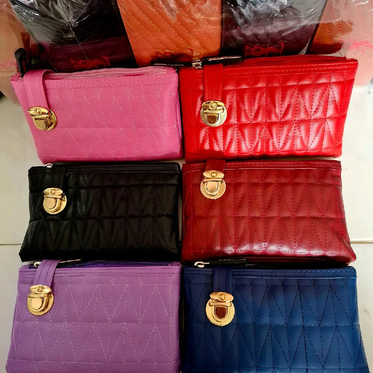 Dompet bordil 2 ruangan kancing