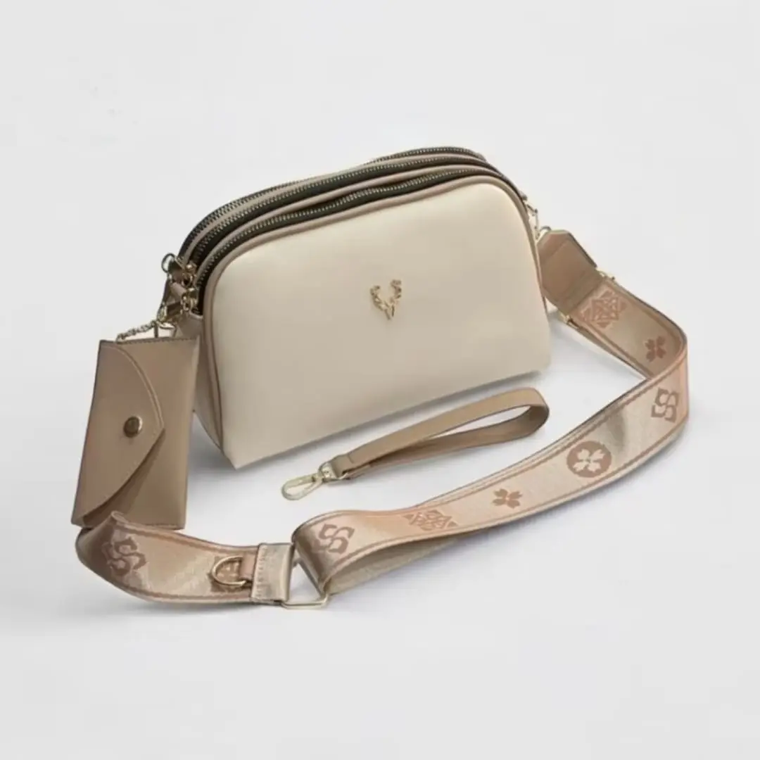 Lokal premium - Tas Selempang wanita simple polos - Tas selempang 3 ruang multi fungsi -slingbag wanita best seller