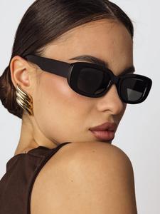 Lentes de Marco Rectangular de Plástico para Mujer, Vintage y Modernos para Uso Diario, Estilo Callejero Versátil y Casual