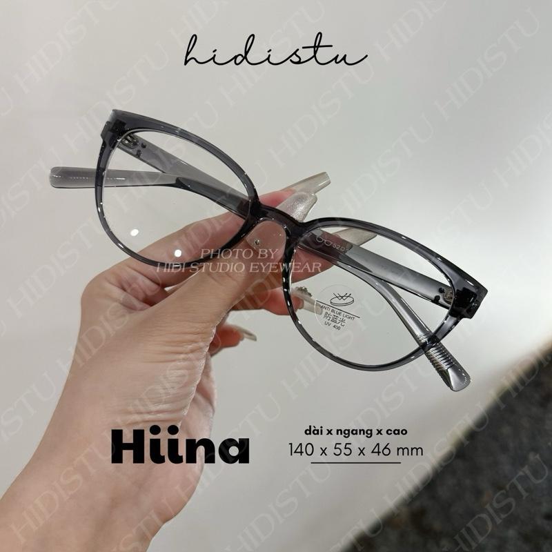 [ Hiina ] Gọng kính mắt mèo bầu tròn full nhựa cao cấp. Dáng kính trung bình to, phù hợp tất cả dáng mặt. Hidi Studio Eyewear