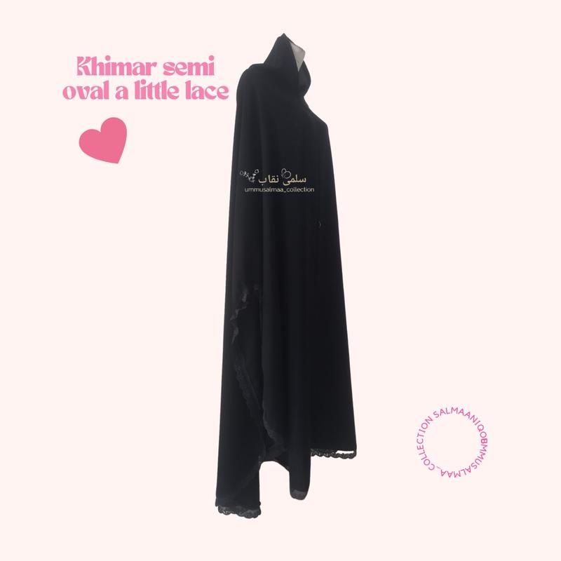 Khimar Renda tile  Oval jumbo jetblack 6