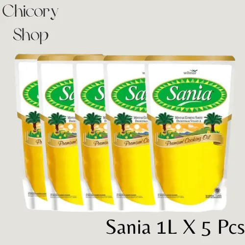 Bundling Sania Minyak Goreng Pouch 1 L X 5 Bahan Kelapa Masakan Oil Coconut