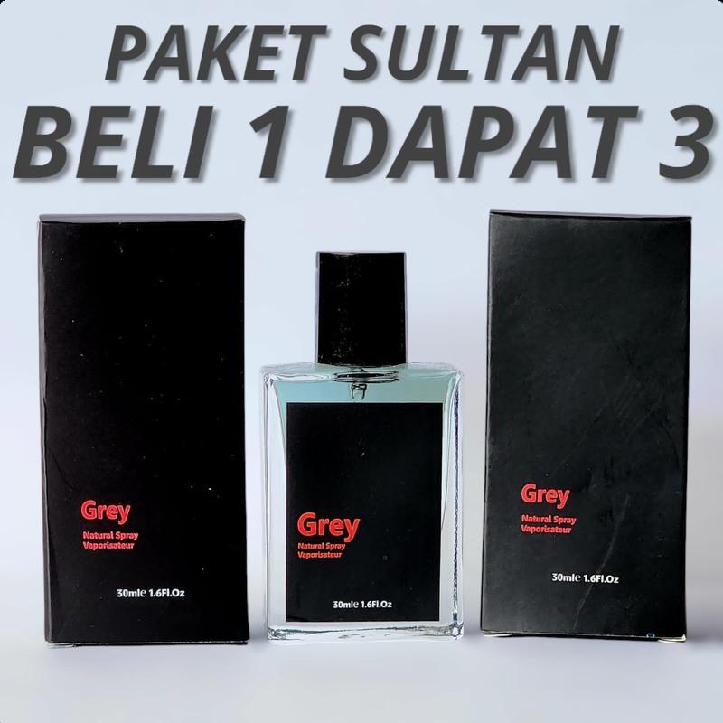 BELI 1 DAPAT 3 PARFUM GREY 30ml FREE BOX EA…