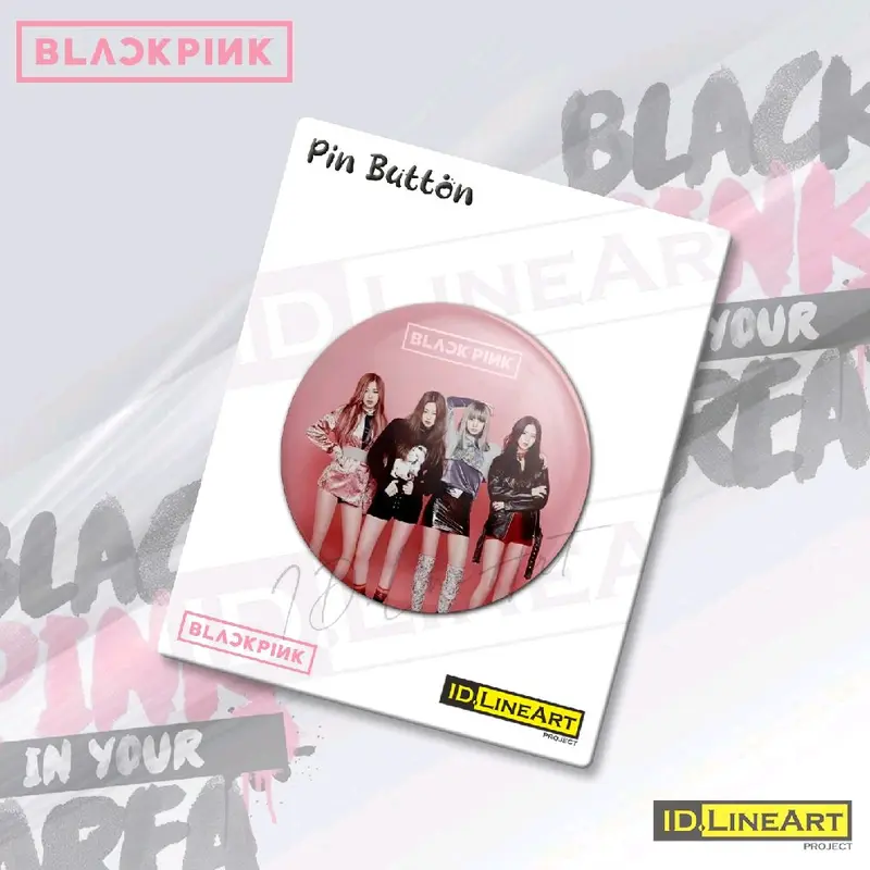 Pin Button BLACKPINK GIRLBAND KPOP Pin Plastik Bros Aksesoris 5