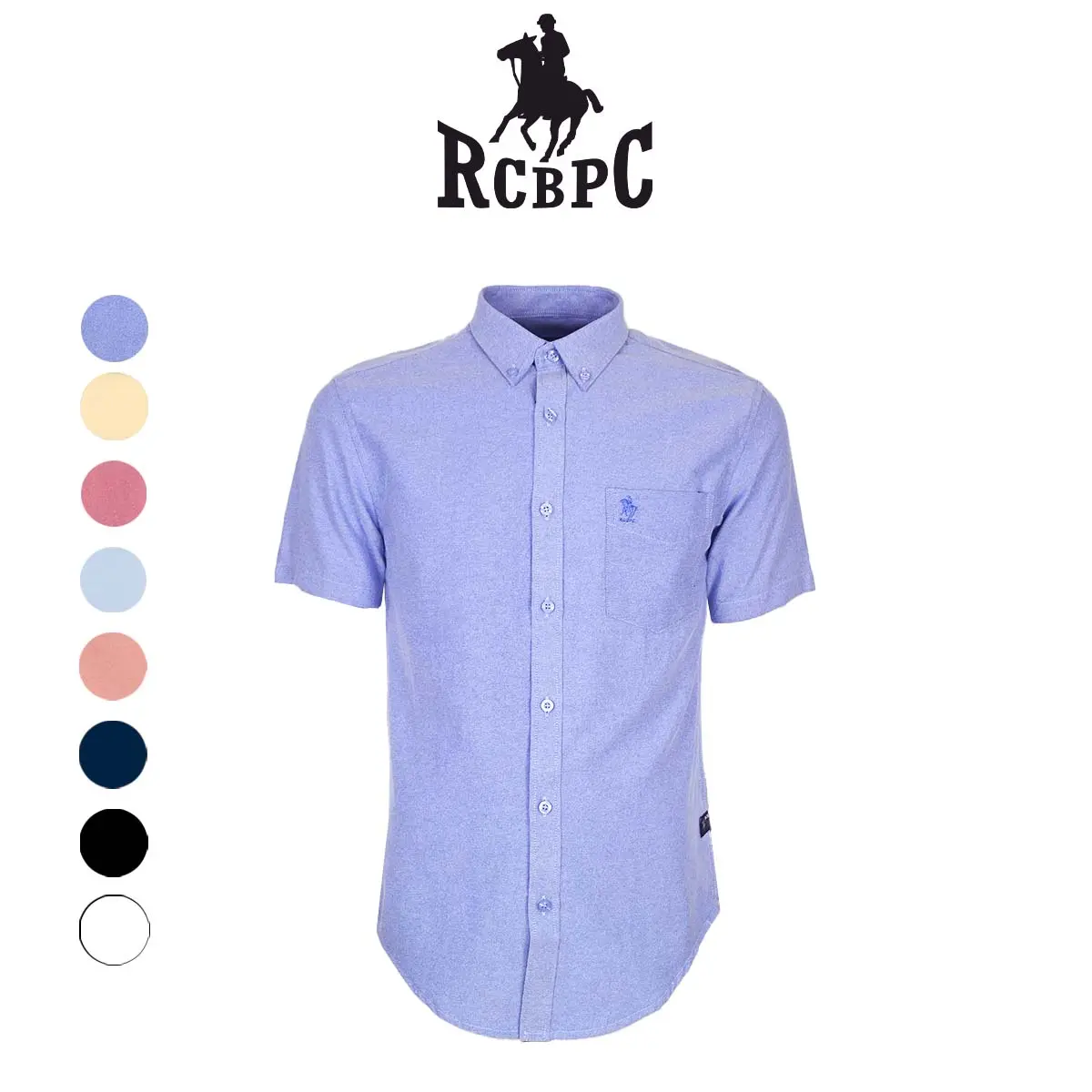 [Multiple Color] RCBPC Men Short Sleeve Slim Fit Plain Oxford Business Wear PMSSA60123/24/25/26/27/34/46/47/165/166/167