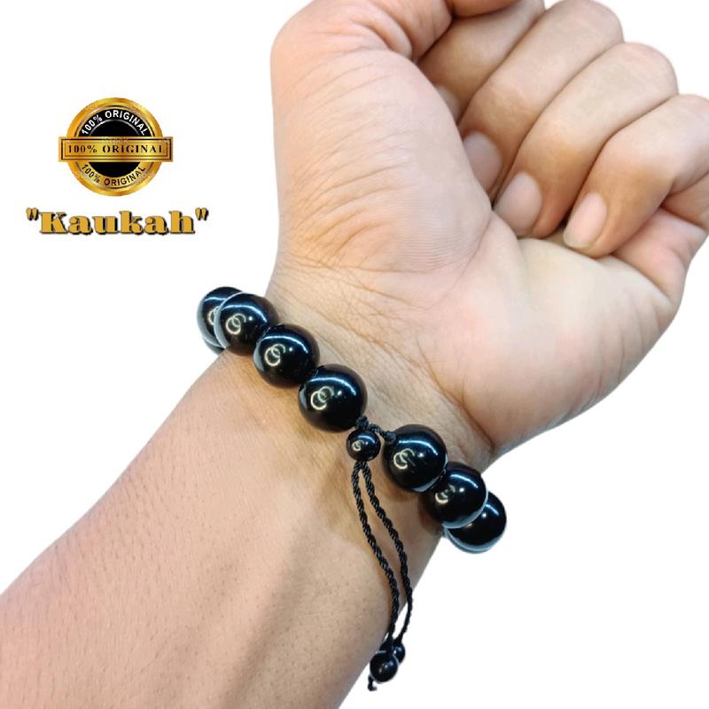 Gelang  Kayu Kokka Asli Model Bulat 12mm untuk Dewasa - Bracelets Aksesoris Elegan wapak gelang kaokah tangan 2
