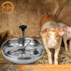 25cm Piglet Feeder Bowl Stainless Steel Tempat Makan Babi Kecil Tangki Umpan Babi