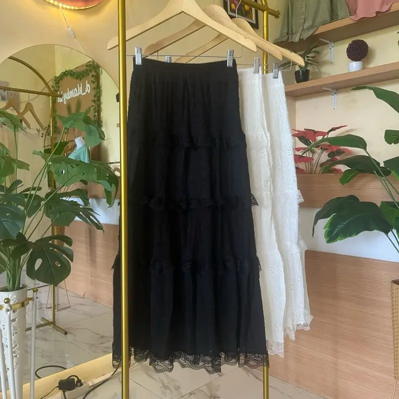 Rok Brukat Renda Susun Premium Impor