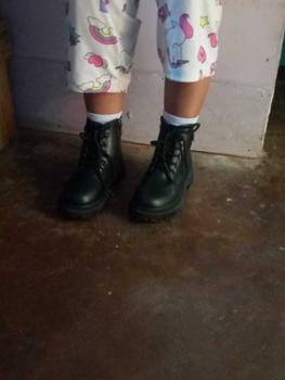 Product Review of ABC fashion zip boots for kids girls no heel ankle boots for kids  size 25-36 Ankle Black Round Toe from M**o 2