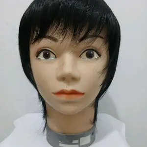 Twins Hairs Wig Pria Model Mullet Rambut Pendek Natural Style Opa Korea E008