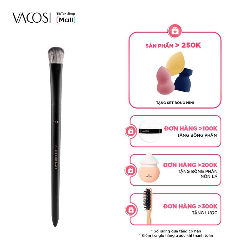 Cọ che khuyết điểm và tạo khối mũi đầu xéo thân dài VACOSI FINGER CONCEALER BRUSH COSMETIC - F13-Y24 Trang Điểm Mascara Mỹ Phẩm Trang Điểm Mascara Trang Điểm Mascara