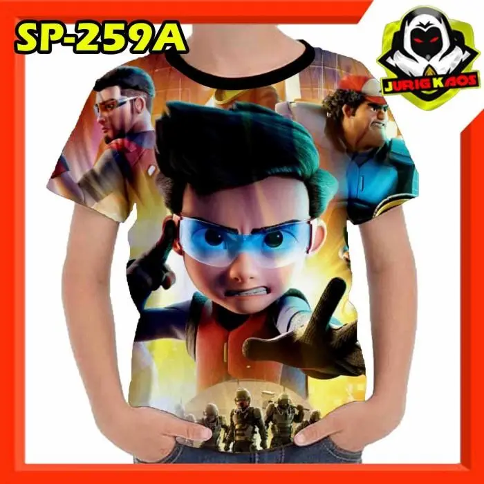 Kaos Ejen Ali 3D Animasi keren buat anak baju 3D Murah