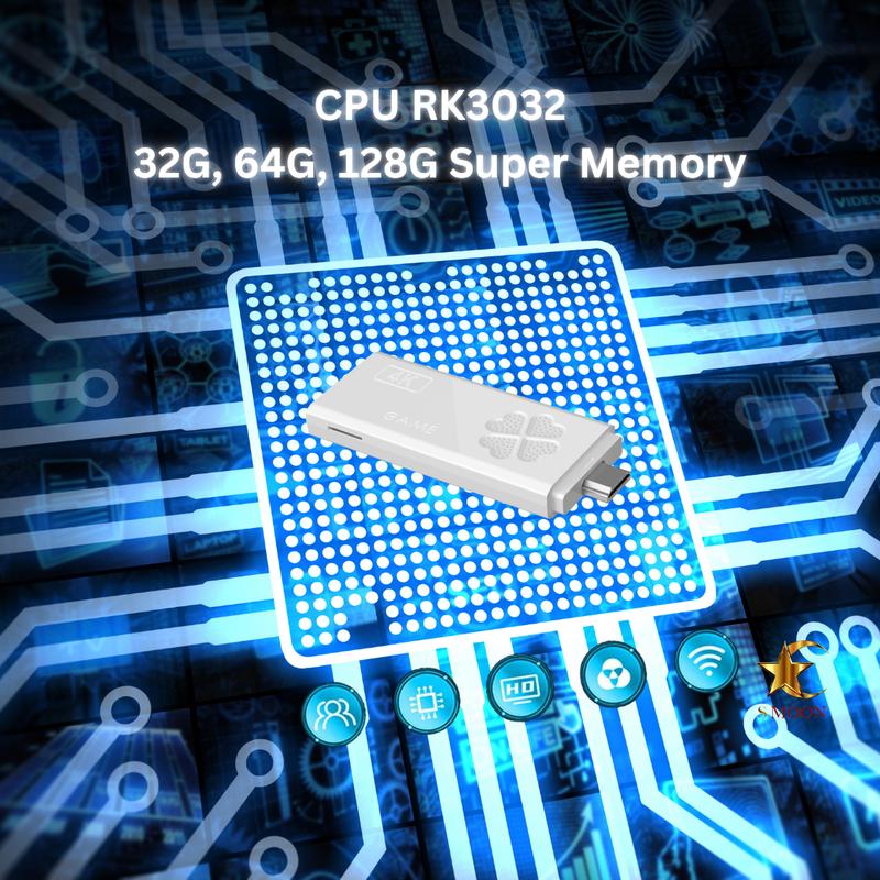 SMOON118P - PLAYGAME - DOUBLE STICK - 30.000+ GAMES - FOR TV + COMPUTER + PROYEKTOR - NO NEED WIFI 6